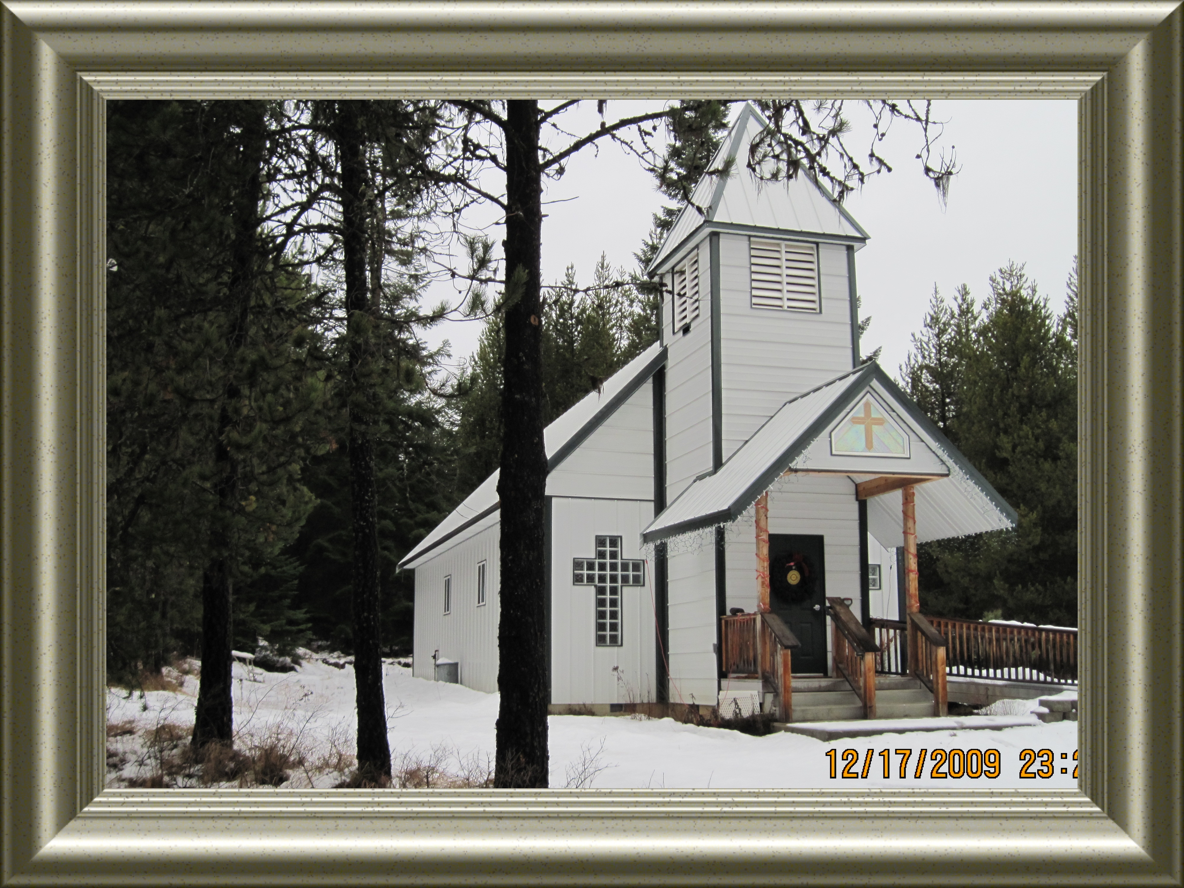 Chapel with snow